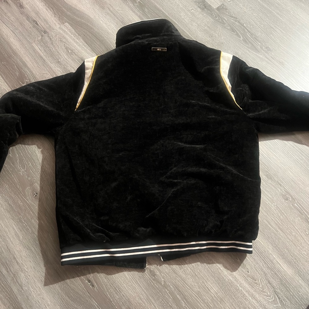 Boohoo Black and White Bomber Jacket